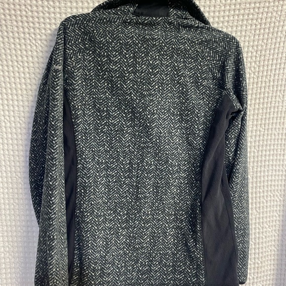 Columbia 1/2 Zip Pullover Lightweight Fleece Sweatshirt Medium Black Gray - Picture 4 of 6